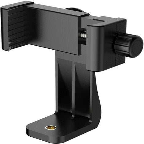 Universal Handy Stativ Adapter kompatibel mit Selfie Stick Stativ Stativ Einbeinstativ mit Standard 1/4"-20 Schraubenkopf für iPhone Samsung Huawei etc. (Schwarz)