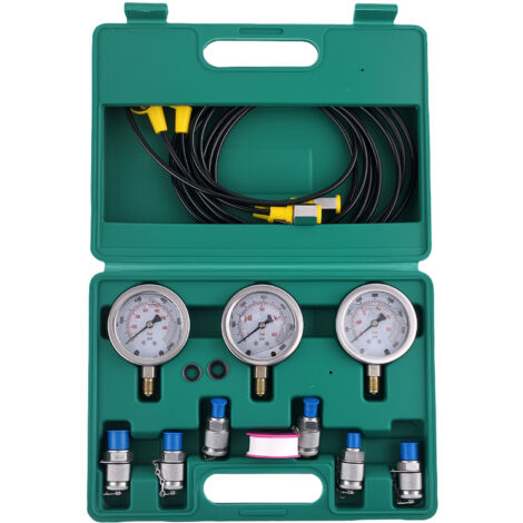 Universal Hydraulic Testing Kit with 3 Gauges for Automotive Maintenance