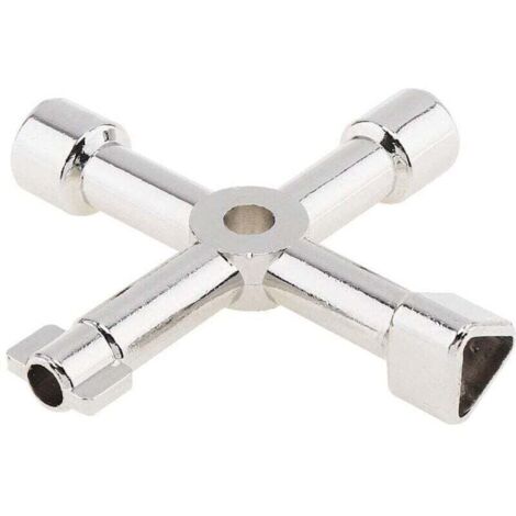 Universal key for electrical cabinets - multi-function cross utility key for plumbers and electricians