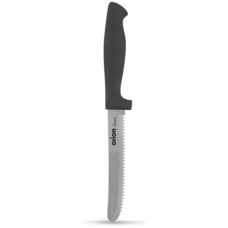 Universal knife 11 cm ergonomic handle serrated blade