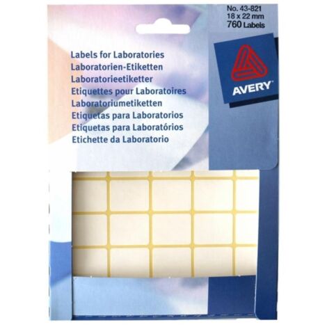 Universal Labor-Etiketten Blickdicht 18x22mm Weiß 760 Stück