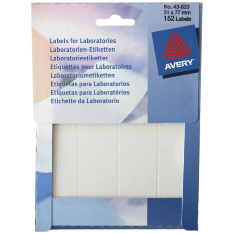Universal Labor-Etiketten Blickdicht 31x77mm Weiß 152 Stück