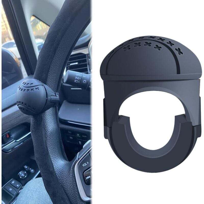 Image of Universal-Lenkradknauf für Autos, LKWs, Pkw, Traktoren, Rasenmäher, Gabelstapler (schwarz)