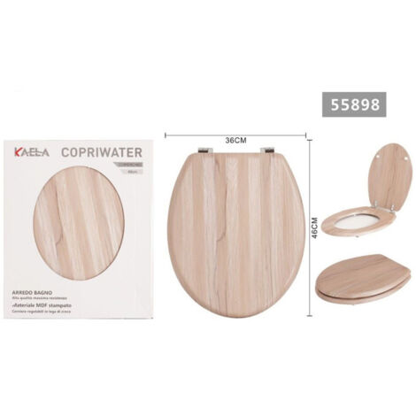Universal Mdf Copriwater Stamped Legno Cerniere Regulable 46 X 36 Cm 55898 -3.5 -