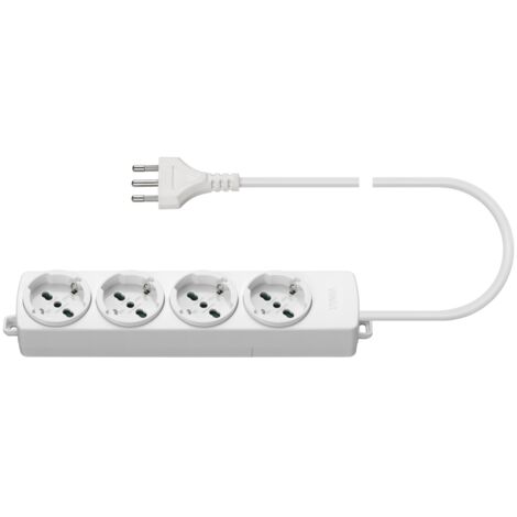 Universal-mehrfachsteckdose 4 &43 kabelfarbe weiß 01292.cc.b