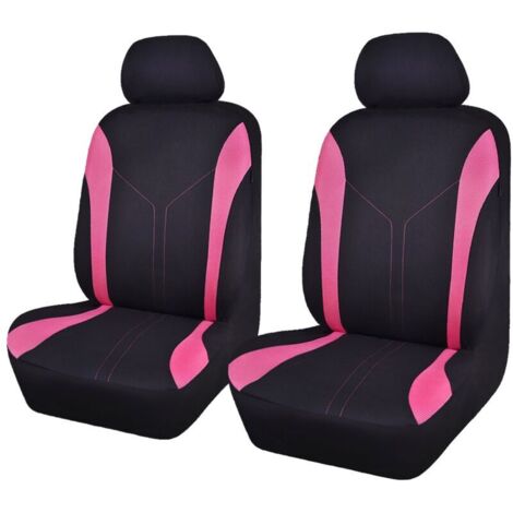 Universal Mesh Car Seat Covers (2 Front Seats, Black/Pink) NPTERBL