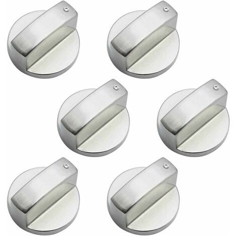 Universal Metal Control Knobs Gas Stove Knob 6mm Universal Control Knobs Stove Knob for Gas Stove Cooker Oven Hob(6 Pieces)LO-Ron