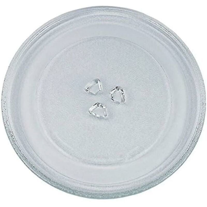 SNQ - Universal Microwave Turntable Glass Plate With 3 Fixtures 24.5 Cm