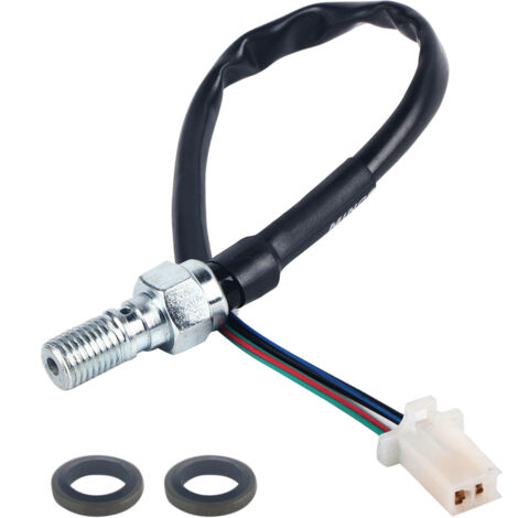 Universal Motorrad Hydraulikölschlauchpumpe M10x1.25, Bremslichtschalterleitung an der Hinterradbremse (01 Gerader Kopf).