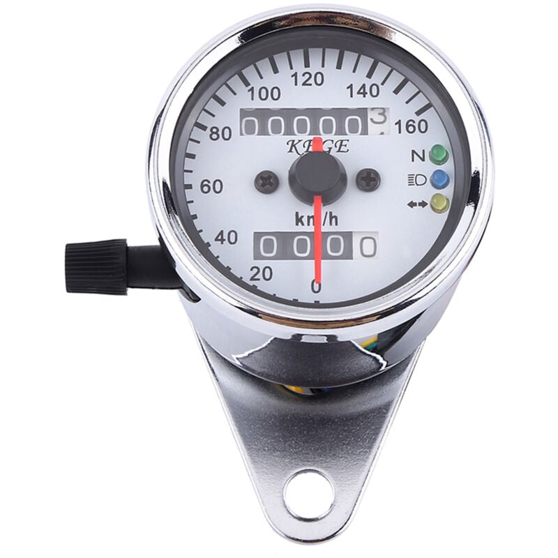 Image of Universal Motorrad Kilometerzähler Tachometer km/h Signal Silber