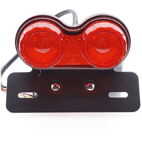 Universal Motorrad Red Barrel Rücklicht Multi-funktion Retro Modifizierte Led Mit Drehen Bremslicht