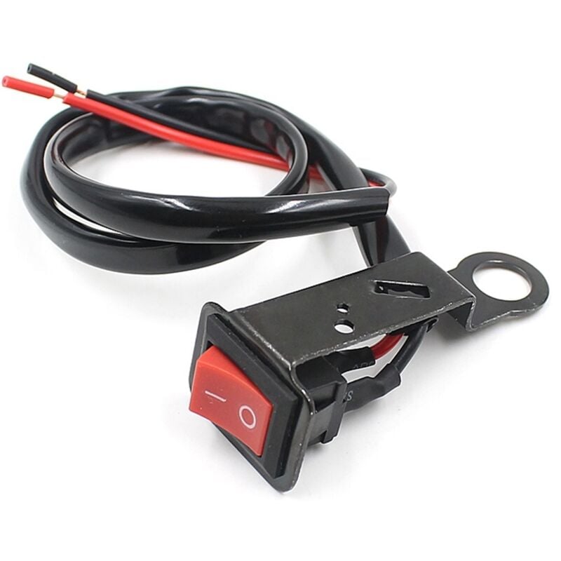 Image of Tlily - Universal Motorrad Refit Schwarz led Licht Flammendurchschlag-schalter mit Kabelbaum