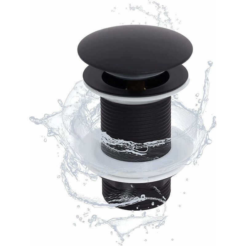 Image of Universal Pop-Up Drain Valve, Matte Black,&hellip;