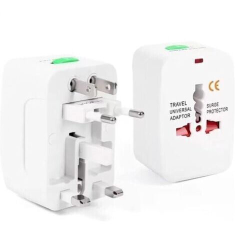 Universal-Reiseadapter, Multifunktionaler Universal-Steckdosenadapter, International für 200 Länder (Frankreich, USA, UK und Australien), All-in-One Reiseadapter