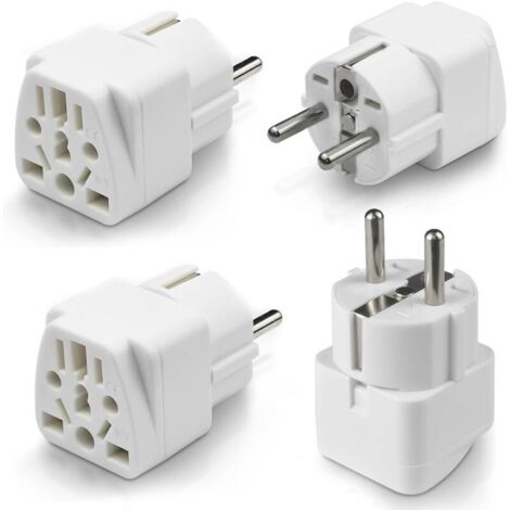 Universal Reisestecker Adapter Konvertierungsstecker Abgerundeter europäischer Standard 4St