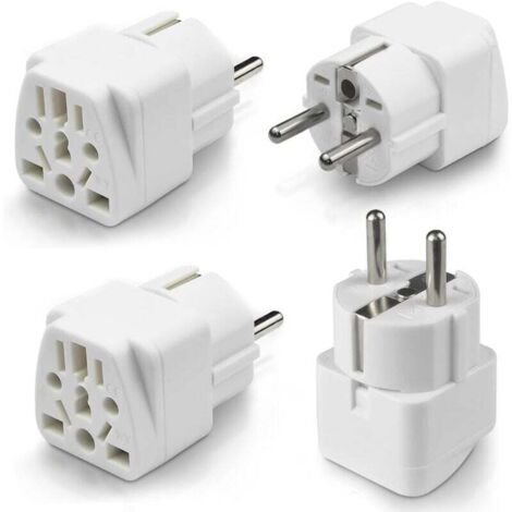 Universal Reisestecker Adapter Konvertierungsstecker Abgerundeter europäischer Standard 4St