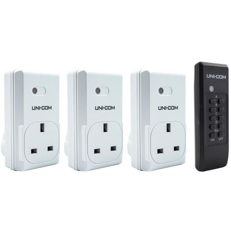 Universal Remote Control Socket Pack of 3 – Model UNC63810 for Easy Wireless Device Management