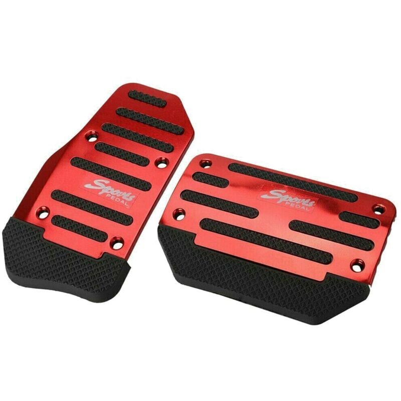 Image of Universal Rot Gas Pedal und Bremse Abdeckung Fuß Polster Rutschfest für Automatik Getriebe Auto