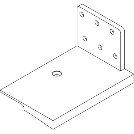 Universal-Schwellenhalter EIFEL T, größer/gleich 70 mm, Kunststoff schwarz, 1 Paar