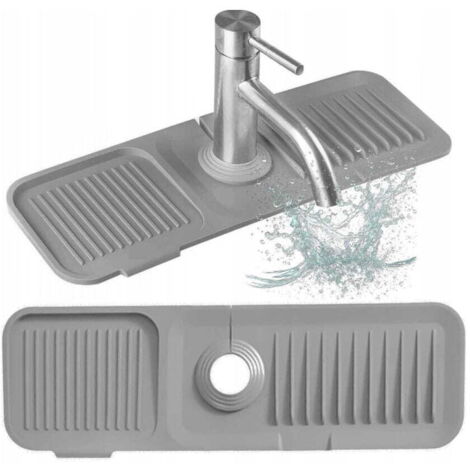Universal Silikon Abtropfmatte für Spüle 45 x 14 cm BRUNBESTE BB-3329 grau