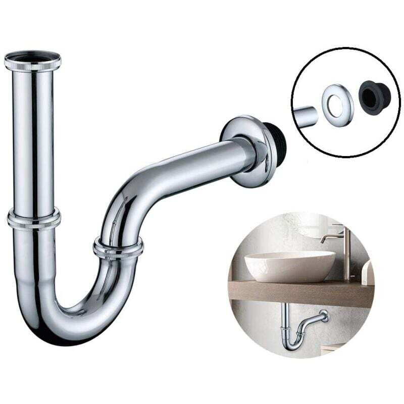 Image of Universal siphon for washbasin tubular odor&hellip;