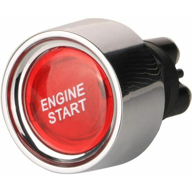 Universal spst 12V-24V/50A Engine Start Switch, 3 Pin Push Start Push Button for Car Truck Boat