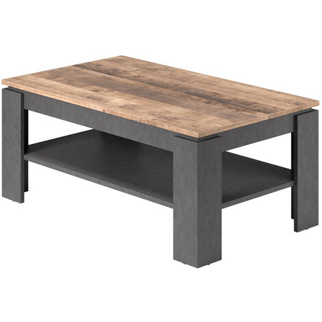 Universal Table basse, Matera gris, look vieux bois.