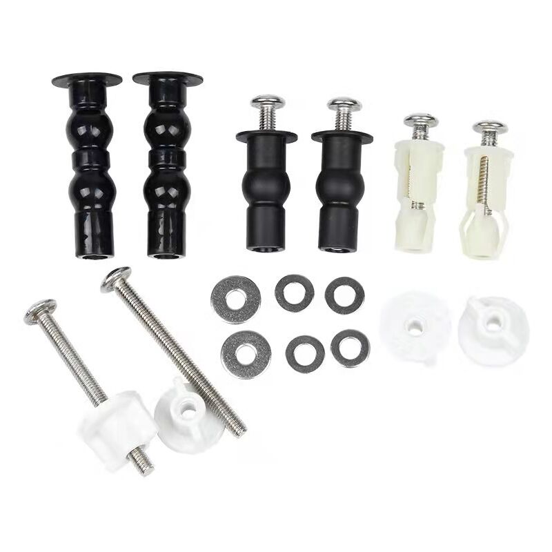Universal Toilet Seat Screws and Bolts, Bolts Screw Nuts Top Mount Seat Hardware Kit - 3 Pairs