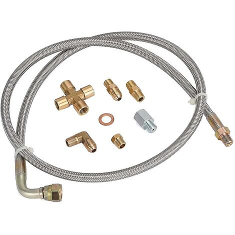 Universal Turbo Ölzuleitung Ölrücklaufleitung Ölablassleitung Kit 1/8 Npt 4an T3 T4 T3/t4 T04e T70 T