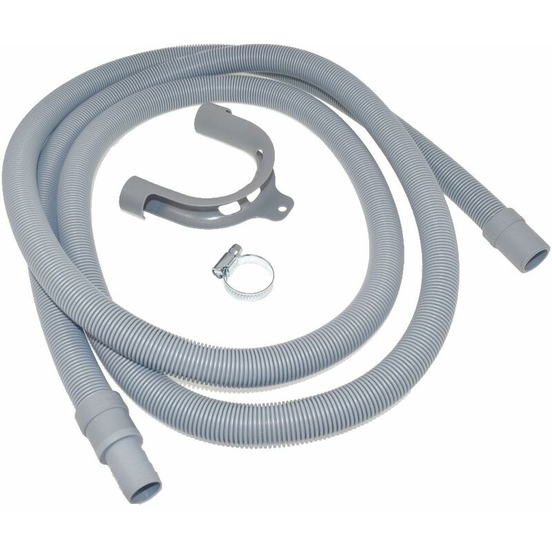 Ufixt - Universal Washing Machine Dishwasher Drain Outlet Hose with Moulded End 2.5 Meter Length 19-22mm