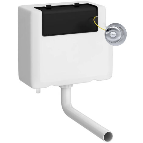 Universal Water Saving Dual Flush Bottom Inlet & Traditional Push Button - Chrome