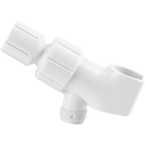 Universal White Shower Diverter Adjustable HandHeld Shower Bracket Adapter Bathroom Accessory