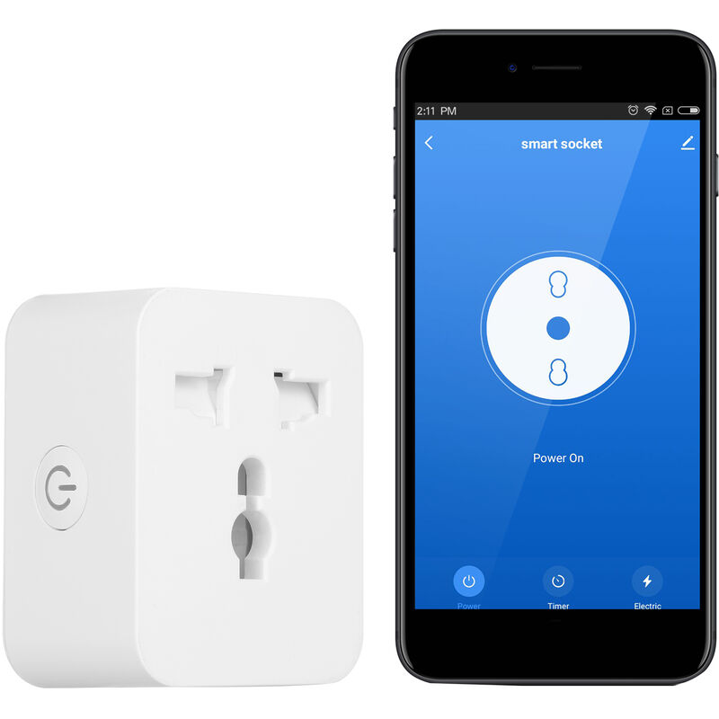 

Universal WiFi Smart Plug zocalo compatible con Alexa Google Home Hub No Obligatorio aplicacion de control remoto del temporizador de control del