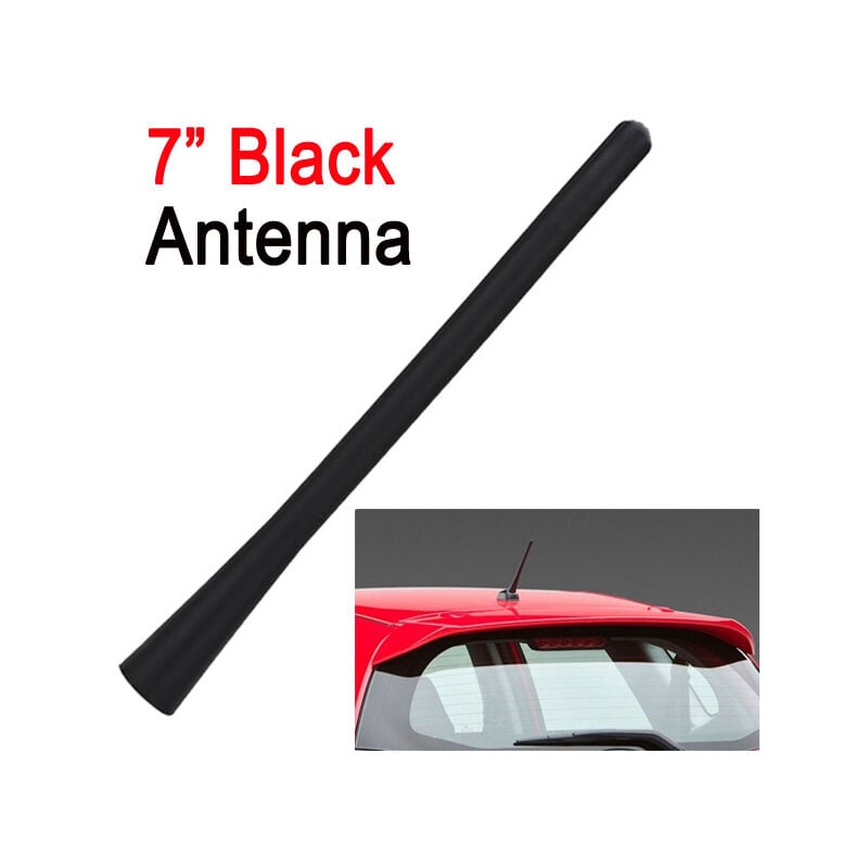 Image of Drillpro - Universale nero antenna corta autoradio am fm 7 pollici impermeabile 4 trasferimento a vite lbtn