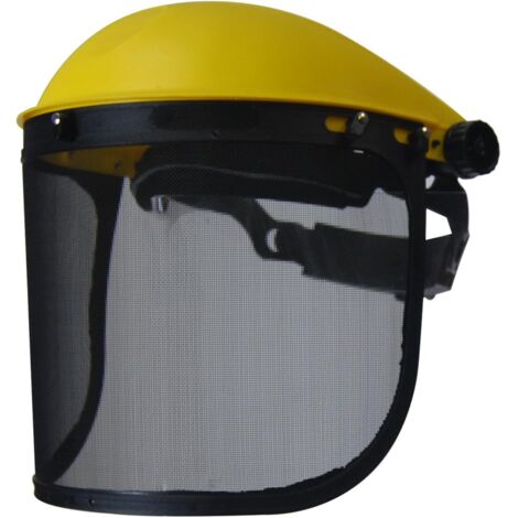 Universale - Visiera protettiva ribaltabile in plastica con protezioni auricolari integrate - Modello professionale - Larghezza visiera 400 mm, altezza 190 mm - Tosaerba e fai da te