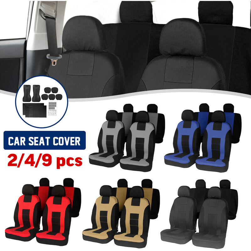 

(Universal) Fundas de asiento de coche transpirables All Seasons Protectores de coche Asiento delantero interior Asiento trasero Funda de cojín de