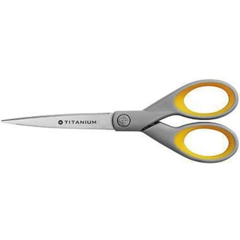 Universalschere TITAN Nitrid Bonded SUPER 180mm Linkshänder Rechtshänder Stahl grau/gelb