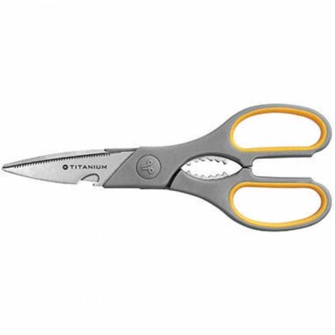 Universalschere TITAN Nitrid Bonded SUPER 210mm Linkshänder Rechtshänder Stahl grau/gelb
