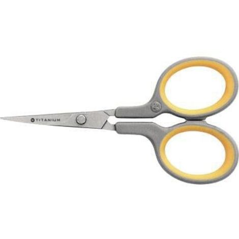 Universalschere Titanium Super 100mm Linkshänder Rechtshänder Stahl grau/gelb
