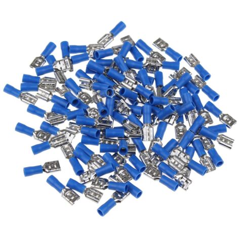 Universeel - cosses bleu 6,3mm pour 1,5 - 2,5 mm² / 100pcs. -