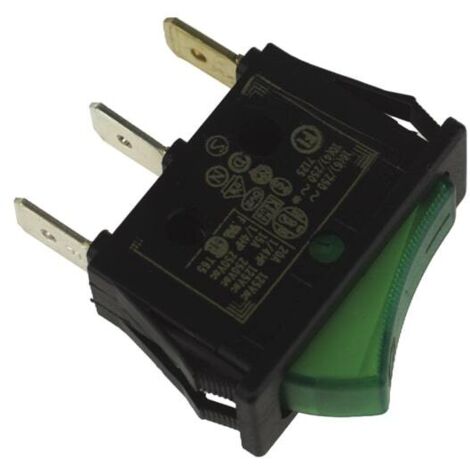 Universeel - interrupteur 16a 3 contacts vert - - 8022917990337