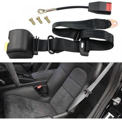 BAZYWTYH Universel 3 Points Reglable Ceinture De Securite Du Vehicule Auto Voiture Car Seat Belt +Boulons