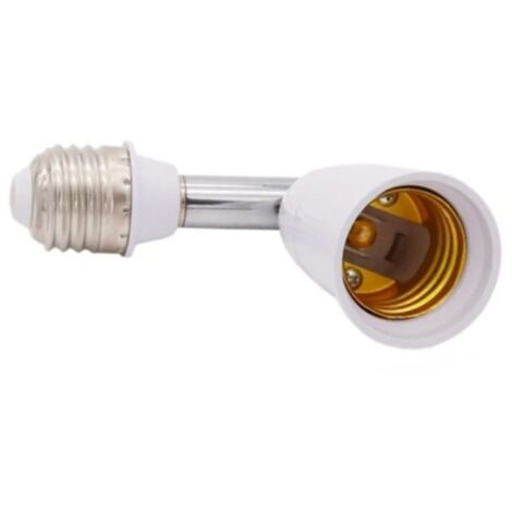 Universel E27 à E27 support de lampe étendu 180 degrés Tube rotatif LED ampoule Extension support de lampe tête Conversion prise （1 pièces）