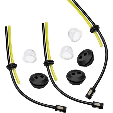 Universel Filtre à Essence Kit,3 Tuyaux de Carburant pour Débroussailleuse + 3 Joints Etanchéité Réservoir Ampoules Amorçage Tube Tondeuse Gazon -