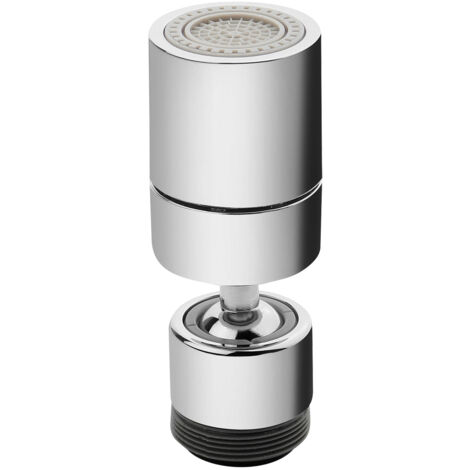 Universel M24x1 F22x1 Aérateur Deux Fonctions 360deg Laiton Chromé Robinet
