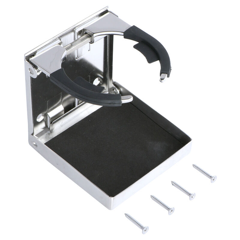 Shining House - Universel Réglable Pliage en Acier Inoxydable Porte-Bouteille de Boisson,Porte Gobelet Bateau,réglable Tasse de Boisson Porte-gobelet