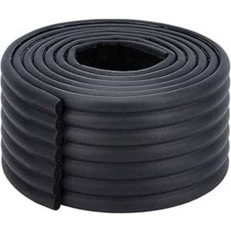 Universel Rouleau en Mousse, 200cm x 80mm x 8mm, Epaissir Mousse Antichoc Sécurité épreuvage pour Bébé/Enfants Kits. Tout Usage Anti-Crash Protection, Souple et Flexible, Noir, Black