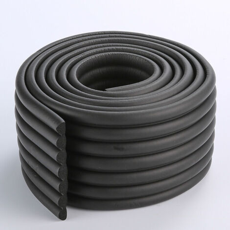 Universel Rouleau en Mousse, 200cm x 80mm x 8mm, Epaissir Mousse Antichoc Sécurité épreuvage pour Bébé Tout Usage Anti-Crash Protection, Souple et Flexible, Noir