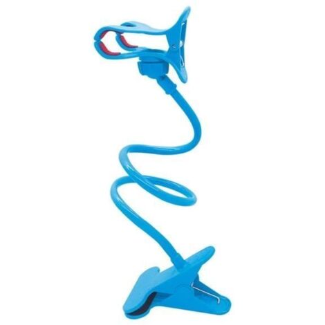 Universel Support Confortable Bras Flexible Support de Mobile Stents Support Lit Table de Bureau Clip Support De téléphonebleu
