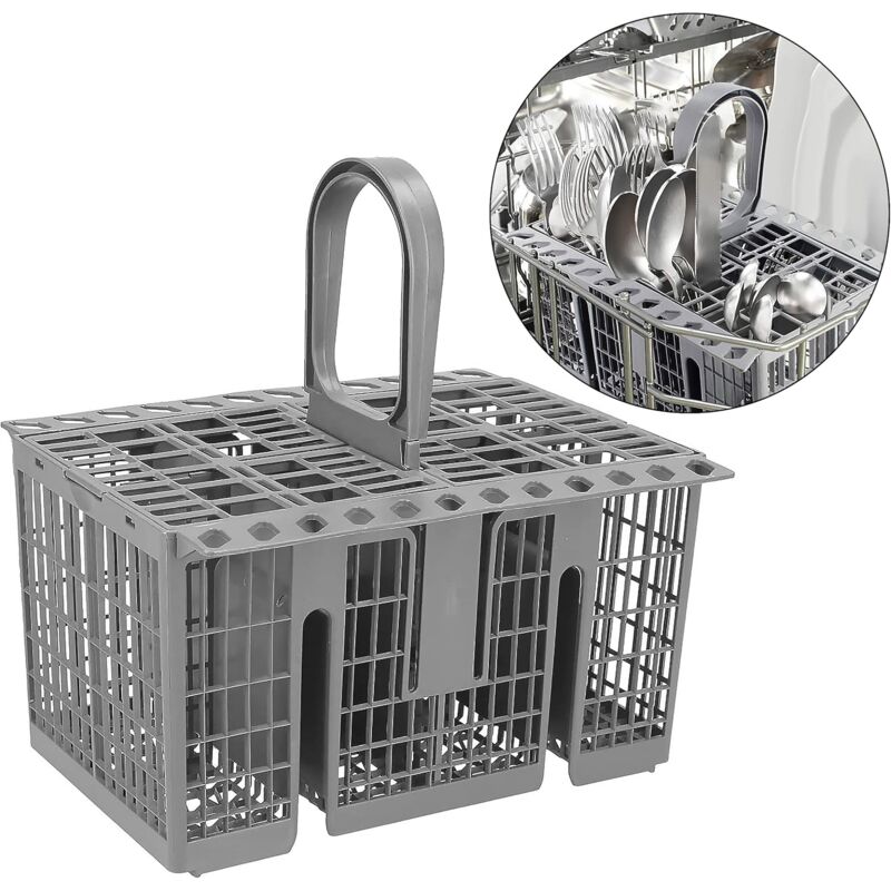 UniverselGrand espace Panier à couverts pour lave-vaisselle Hotpoint 99673-8729, C00257140, C00386607 Gris